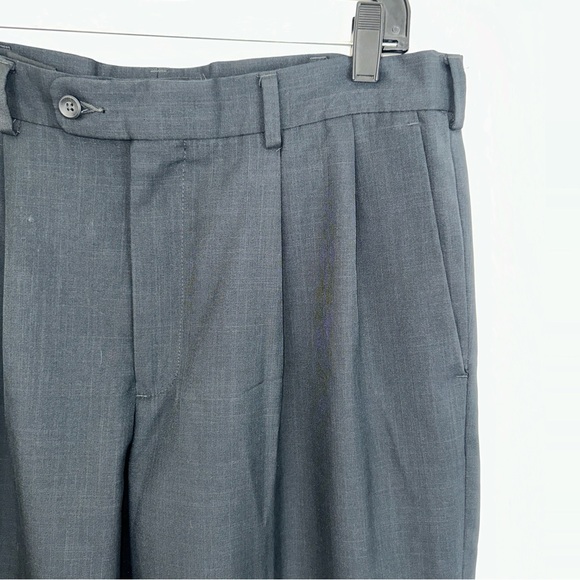 Men’s Perry Ellis Portfolio Dark Gray Slacks Size 34x30 - Picture 2 of 3